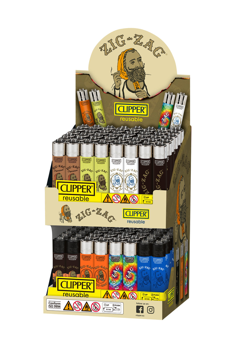 Clipper Lighters 2-Tier Zig-Zag Collection Display