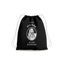 Zig-Zag Black Drawstring Bag