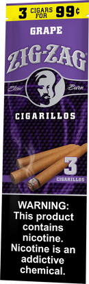 Zig-Zag Grape Cigarillos, 3 for $0.99