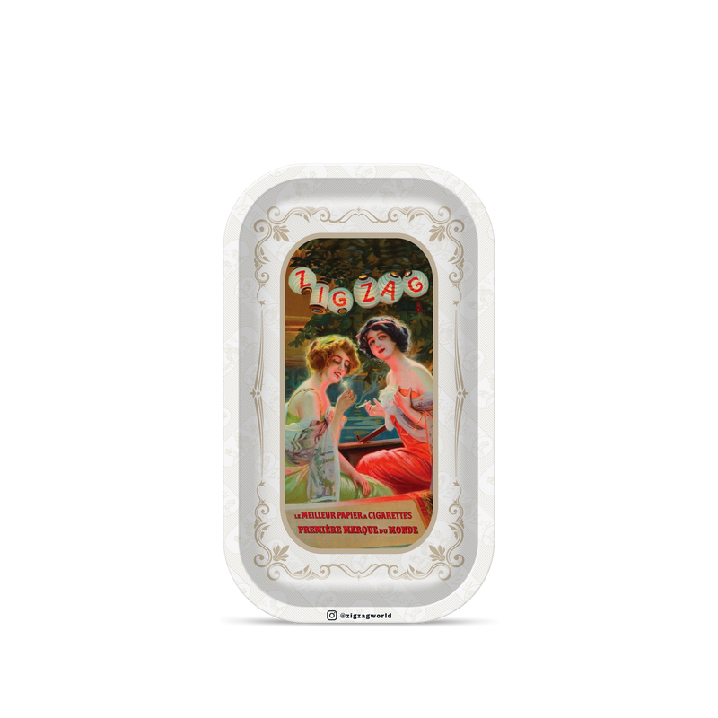 Zig-Zag Small Vintage Lanterns Rolling Tray