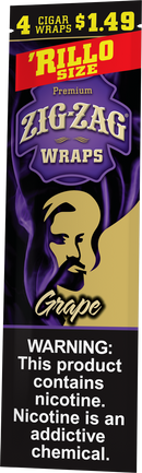 Zig-Zag Grape Cigar Wraps Rillo Size